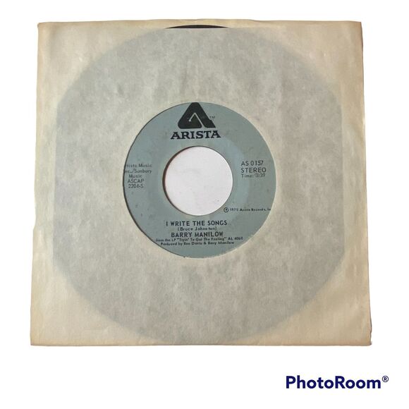 Barry Manilow I Write the Songs A Nice Boy Like Me Vinyl 1975 Arista Blue Label - Picture 1 of 7